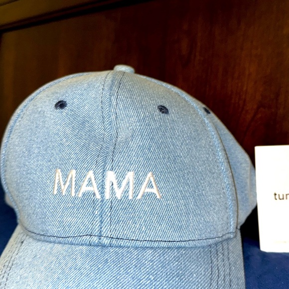 Tummii Mama Blue Denim Embroidered Baseball Hat Cap New with Tags New - Picture 3 of 3